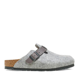 Birkenstock Boston Wool Clogs for Women in Light Grey