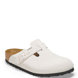 Birkenstock Boston Corduroy Suede Clogs for Women in Antique White
