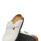Birkenstock Boston Corduroy Suede Clogs for Women in Antique White