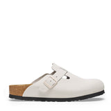 Birkenstock Boston Corduroy Suede Clogs for Women in Antique White