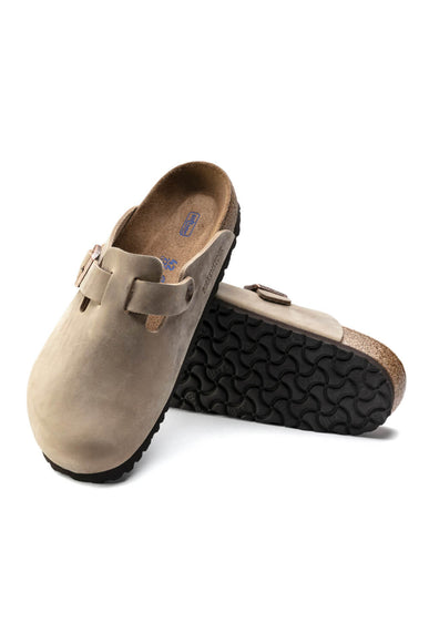 Birkenstock Boston Soft Footbed Oiled Leather Clogs for Women in Tobacco Brown