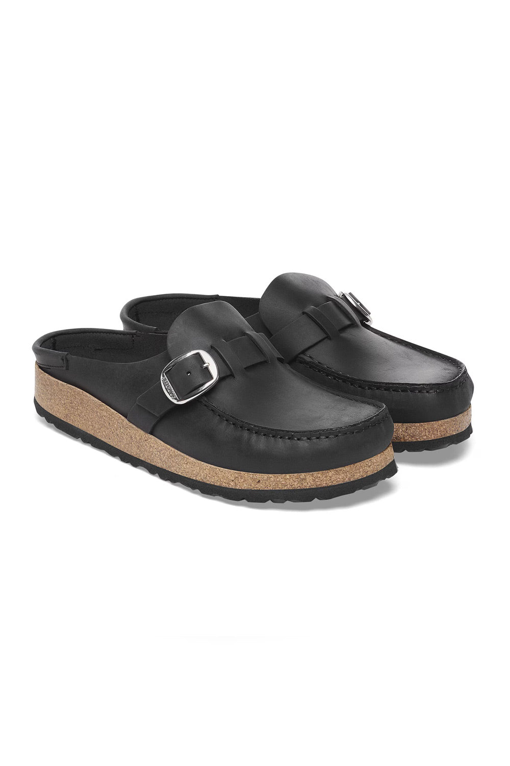 Birkenstock Buckley Oiled Leather Mules for Women in Black