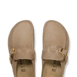 Birkenstock Buckley Oiled Leather Mules for Women in Tobacco Brown