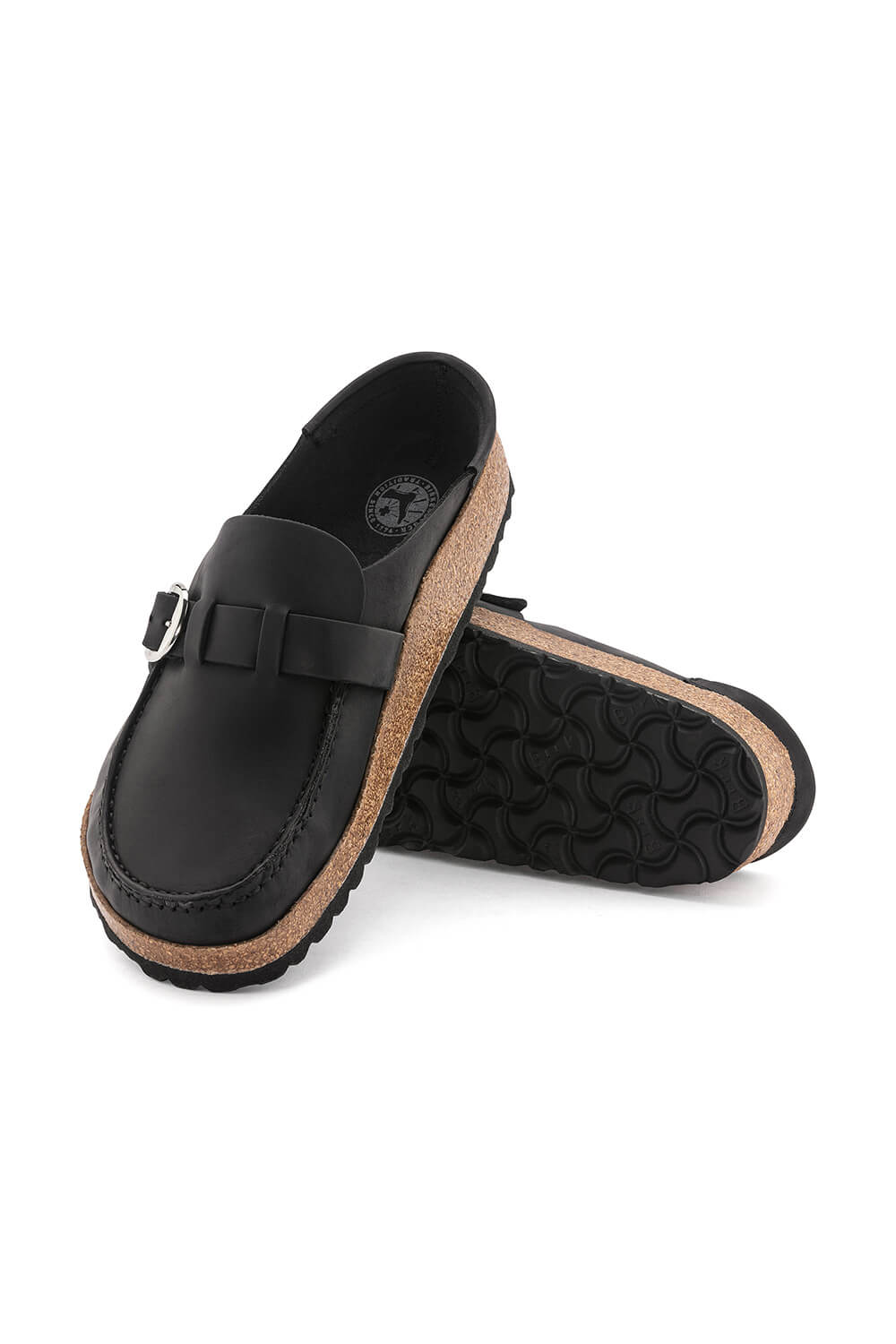 Birkenstock Buckley Oiled Leather Mules for Women in Black