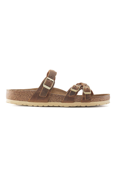 Birkenstock Franca Oiled Leather Braided Sandals for Women in Brown