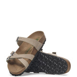 Birkenstock Birkibuc Franca Vegan Sandals for Women in Grey Taupe
