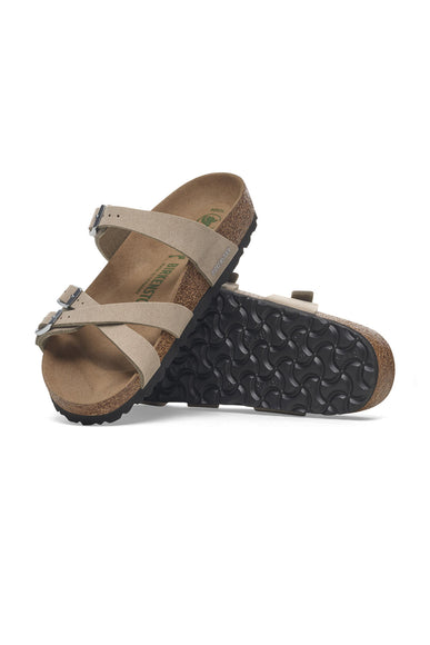 Birkenstock Birkibuc Franca Vegan Sandals for Women in Grey Taupe