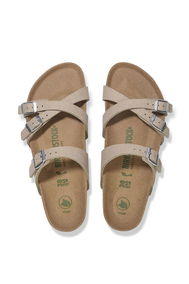 Birkenstock Birkibuc Franca Vegan Sandals for Women in Grey Taupe
