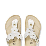 Birkenstock Gizeh Flower Leather Sandals for Women in White