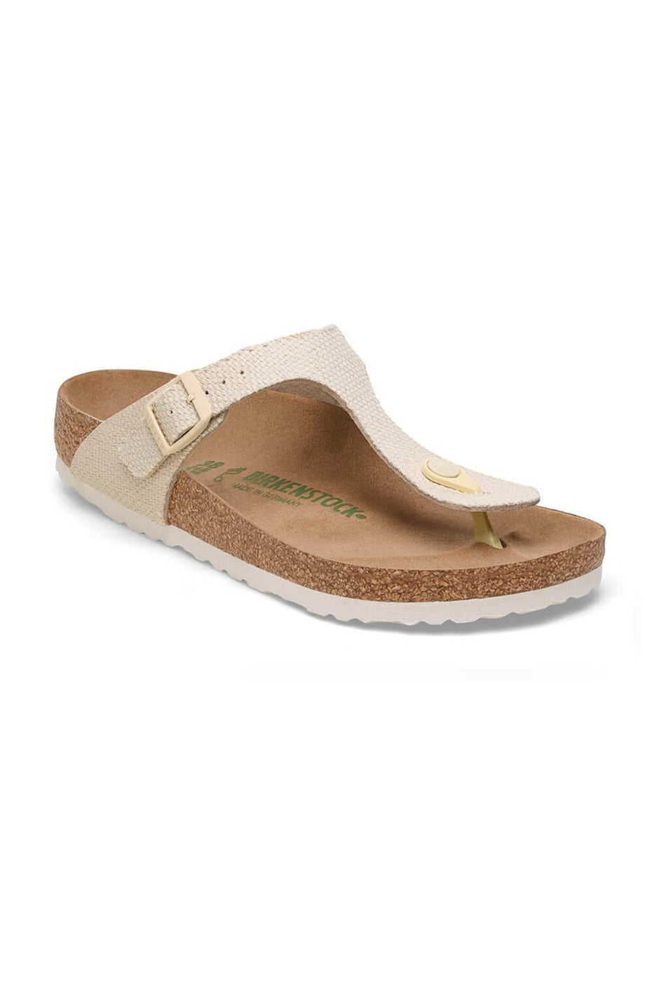 Birkenstock Gizeh Vegan Canvas Sandals for Women in Eggshell 1026703 Glik s