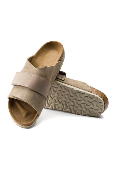 Birkenstock Kyoto Suede Sandals for Men in Taupe 
