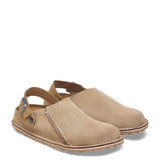 Birkenstock Lutry Premium Suede Leather Clogs for Men in Grey Taupe
