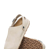 Birkenstock Lutry Premium Suede Leather Clogs for Women in Eggshell