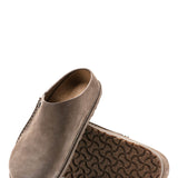 Birkenstock Zermatt Suede Slippers for Men in Grey Taupe