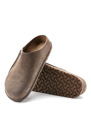 Birkenstock Zermatt Suede Slippers for Men in Grey Taupe