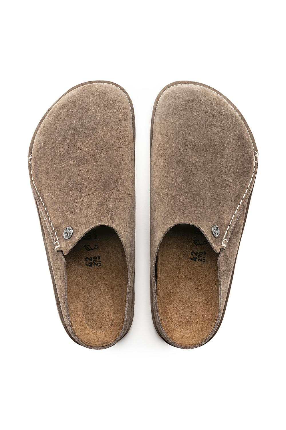 Birkenstock Zermatt Premium Suede Leather Slippers for Men in Grey Tau â Glik's