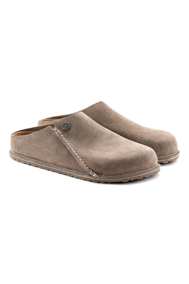 Birkenstock Zermatt Suede Slippers for Men in Grey Taupe