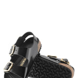 Birkenstock Milano Big Buckle Sandals for Women in High Shine Black