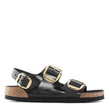 Birkenstock Milano Big Buckle Sandals for Women in High Shine Black