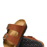Papillo by Birkenstock Arizona Platform Nubuck Leather Sandals for Women in Pecan