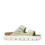 Papillio by Birkenstock Arizona Chunky Suede Sandals for Women in Faded Lime