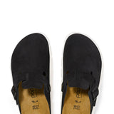 Papillio by Birkenstock Boston Chunky Suede Leather Clogs for Women in Black