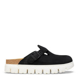 Papillio by Birkenstock Boston Chunky Suede Leather Clogs for Women in Black