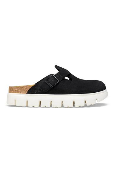 Papillio by Birkenstock Boston Chunky Suede Leather Clogs for Women in Black