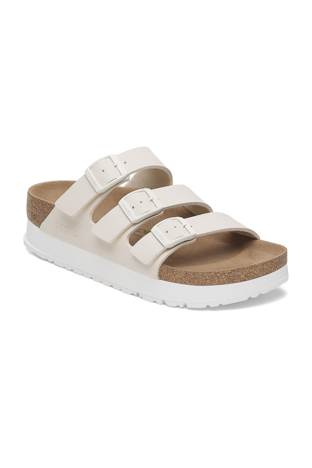 Papillio by Birkenstock Florida Flex Platform Slide Sandals for Women in Eggshell 