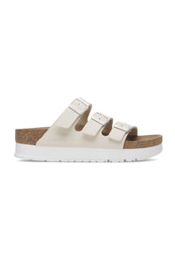Papillio by Birkenstock Florida Flex Platform Slide Sandals for Women in Eggshell 