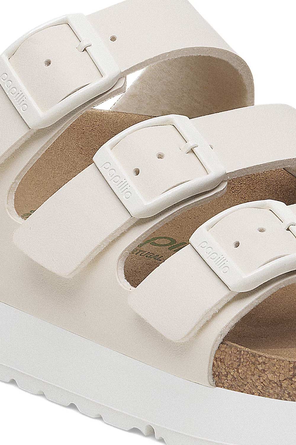 Papillio by Birkenstock Florida Flex Platform Slide Sandals for Women in Eggshell 