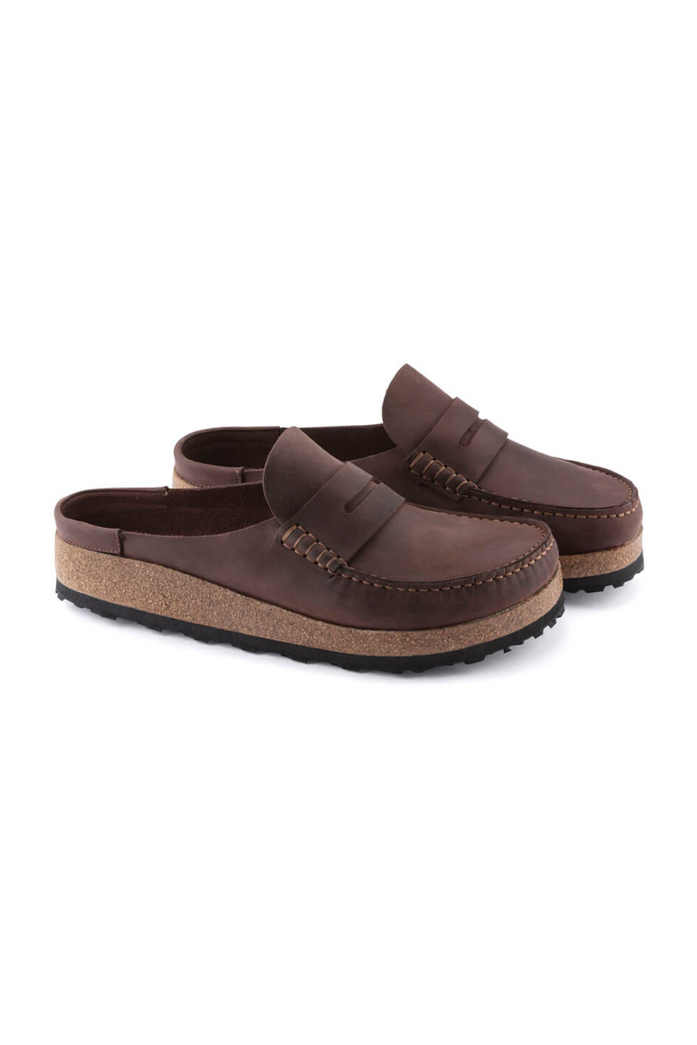 Birkenstock Naples Oiled Leather Clogs for Men in Habana