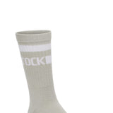Birkenstock Cotton Tennis Stripe Socks in Stone Coin/White