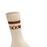 Birkenstock Cotton Crew Stripe Socks for Women in Eggshell