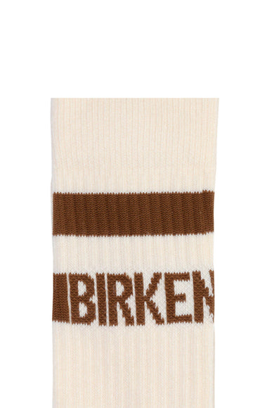 Birkenstock Cotton Crew Stripe Socks for Women in Eggshell