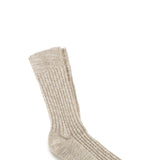 Birkenstock Cotton Slub Crew Socks for Women in Beige