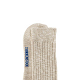Birkenstock Cotton Slub Crew Socks for Women in Beige