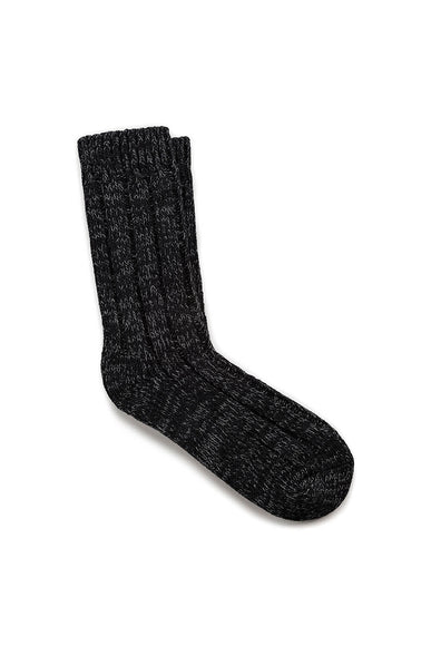 Birkenstock Cotton Twist Crew Socks for Women in Black