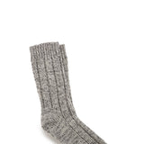 Birkenstock Cotton Twist Crew Socks for Women in Light Grey