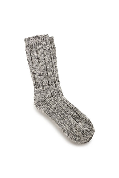 Birkenstock Cotton Twist Crew Socks for Women in Light Grey