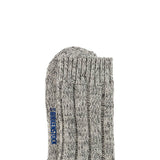 Birkenstock Cotton Twist Crew Socks for Women in Light Grey