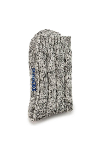 Birkenstock Cotton Twist Crew Socks for Women in Light Grey