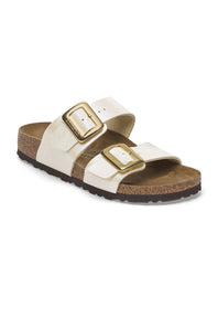 Birkenstock Sydney Luxe Buckle Sandals for Women in Pearl 