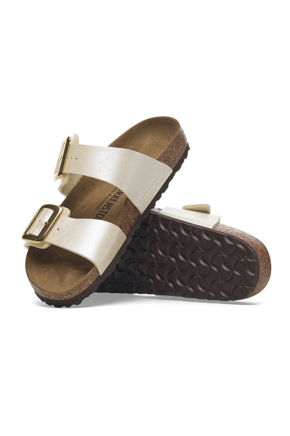  Birkenstock Sydney Luxe Buckle Sandals for Women in Pearl 