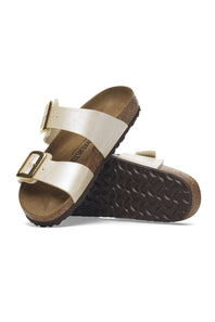  Birkenstock Sydney Luxe Buckle Sandals for Women in Pearl 