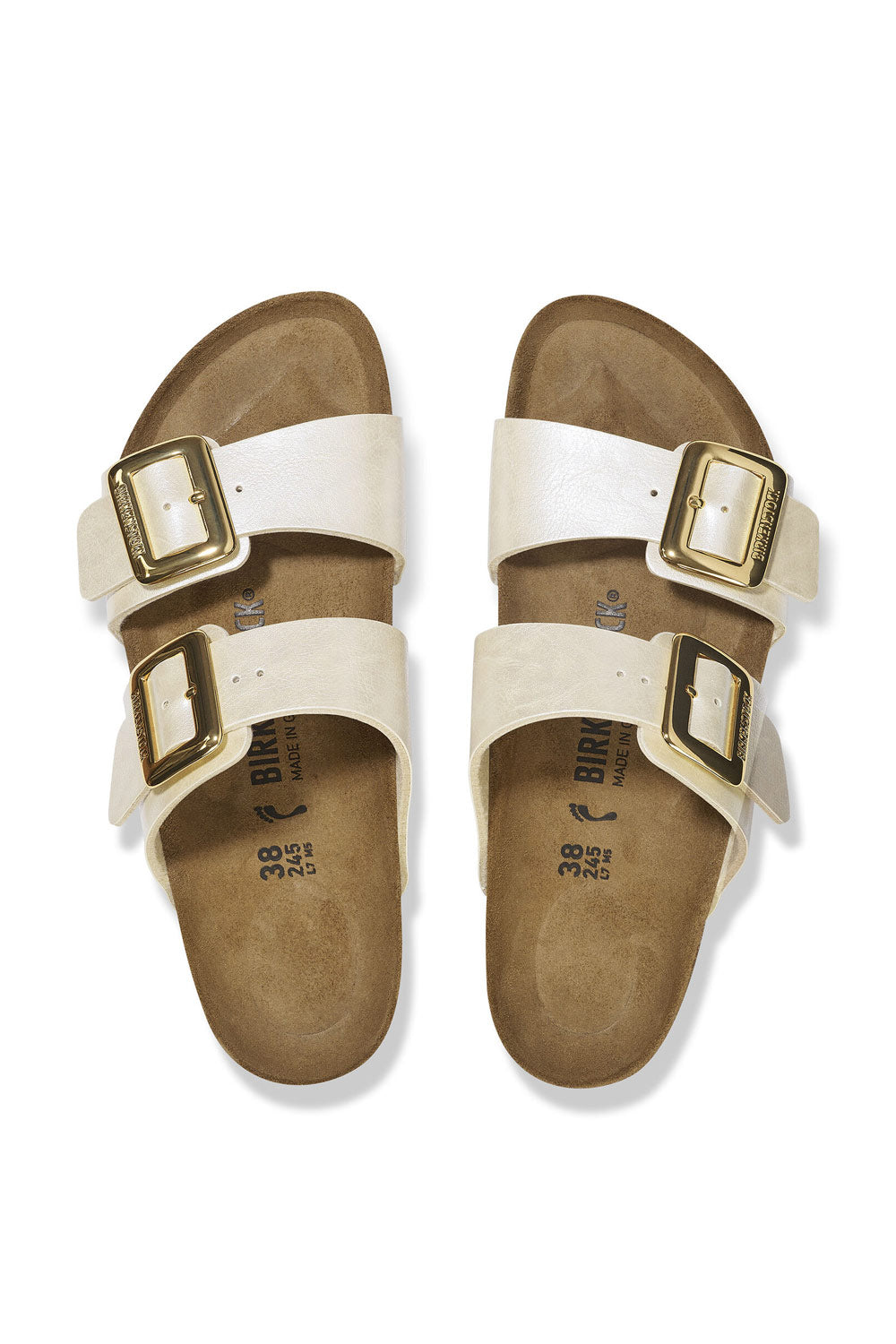  Birkenstock Sydney Luxe Buckle Sandals for Women in Pearl 