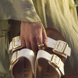  Birkenstock Sydney Luxe Buckle Sandals for Women in Pearl 