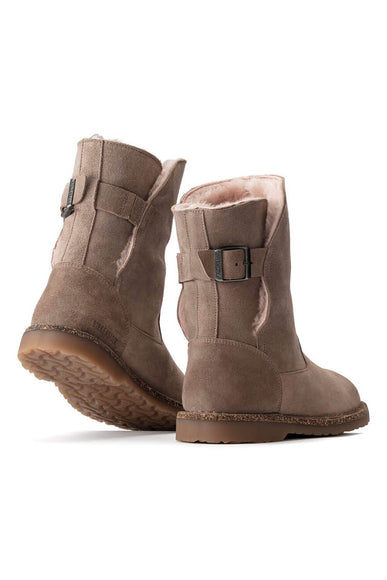 Birkenstock Uppsala Shearling Booties for Women in Grey Taupe