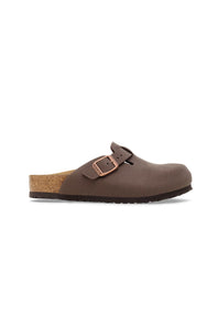 Birkenstock Youth Boston Birkibuc Clogs for Kids in Mocha