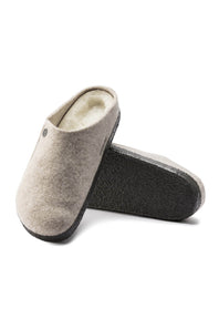 Birkenstock Zermatt Wool Felt Shearling Slippers for Women in Eggnog
